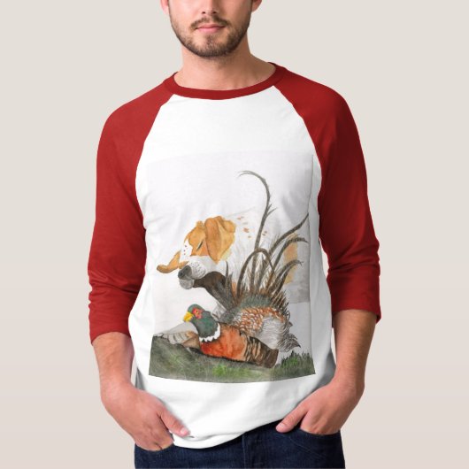 Pointer en fazant t-shirt (Voorkant)