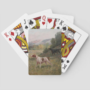 Pointer- en Gordon Setter-speelkaarten Pokerkaarten