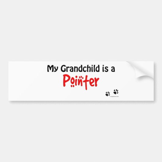 Pointer Grandchild Bumpersticker (Voorkant)