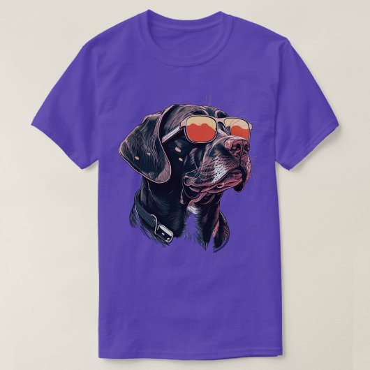 Pointer hond met zonnebril 3 t-shirt (Design voorkant)
