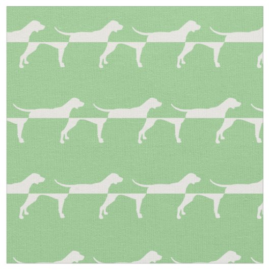 Pointer Hond Silhouet Huisdier Salie Groen Stof (Close Up)