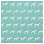 Pointer Hond Silhouet Huisdier Teal Stof (Swatch)