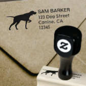 Pointer Hondenras Silhouette Return Address Rubber Rubberstempel