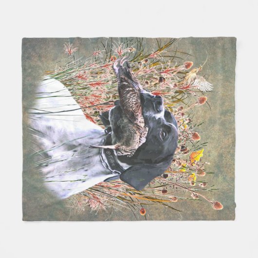 Pointer, Hunting Woodcock Fleece Deken (Voorkant (Horizontaal))