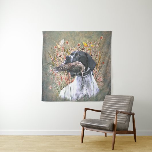 Pointer, Hunting Woodcock Wandkleed (In situ)