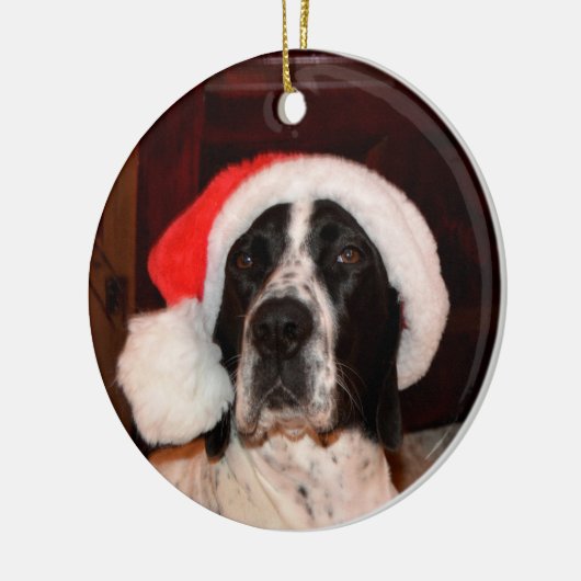 Pointer Love Keramisch Ornament (Links)