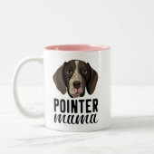 Pointer Mama mama is gepersonaliseerd met je foto Tweekleurige Koffiemok (Links)