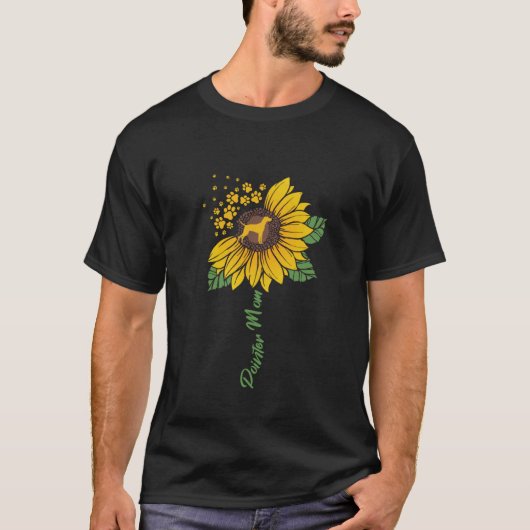 Pointer Moeder Zonnebloem Pointer Liefhebber Cadea T-shirt (Voorkant)