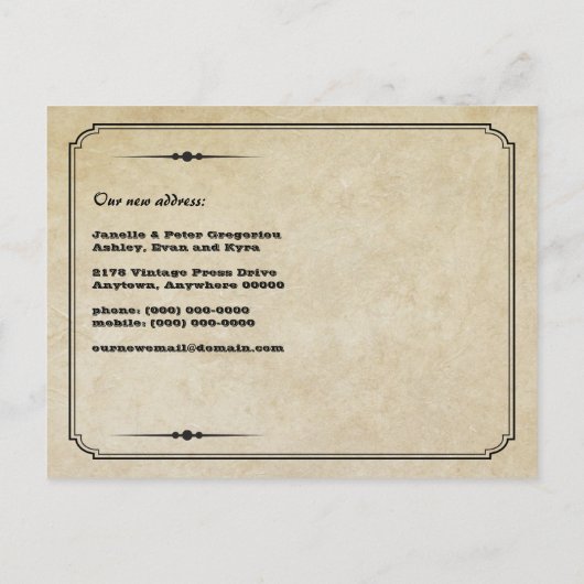 Pointer Moving Announcement Briefkaart (Achterkant)