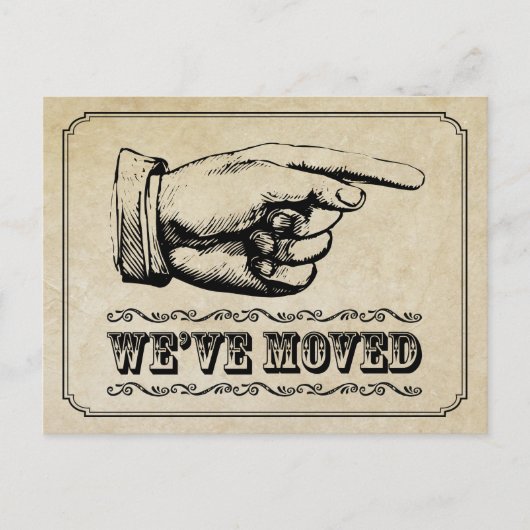  Pointer Moving Announcement Briefkaart (Voorkant)