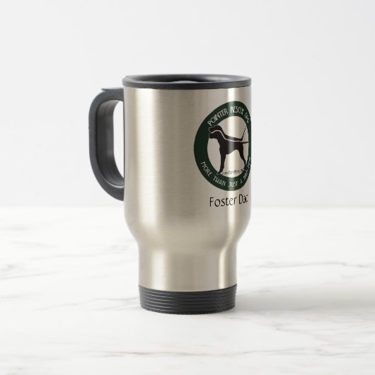 Pointer Rescue Organization Foster Dad Travel Mug Reisbeker (Voorkant links)