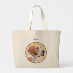 Pointer Schilderij Engels Schattigee originele Pet Grote Tote Bag
