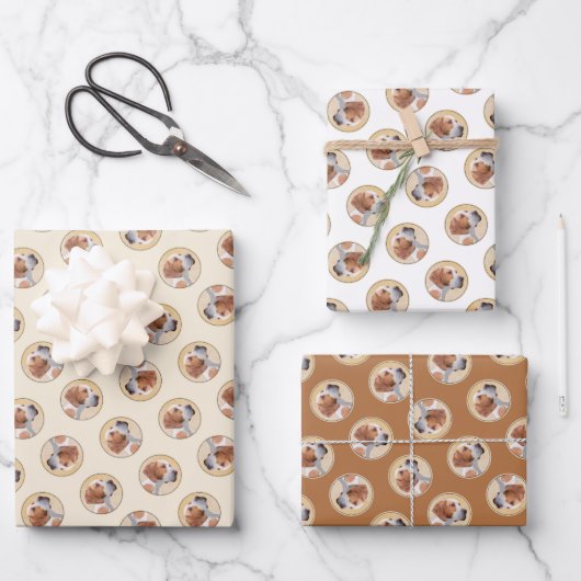 Pointer Schilderij Engels Schattigee originele Pet Inpakpapier Vel (Voorkant)