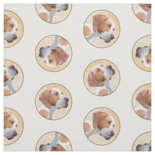 Pointer Schilderij Engels Schattigee originele Pet Stof (Swatch)
