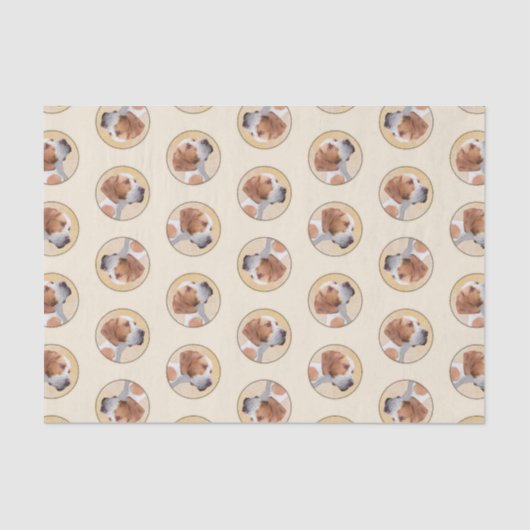 Pointer Schilderij Engels Schattigee originele Pet Tissuepapier (Voorkant)