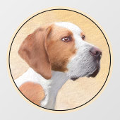 Pointer Schilderij - Mooie Originele Hond Kunst Raamsticker (Vel)