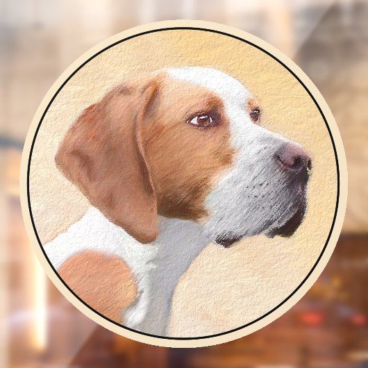 Pointer Schilderij - Mooie Originele Hond Kunst Raamsticker (Vel 2)