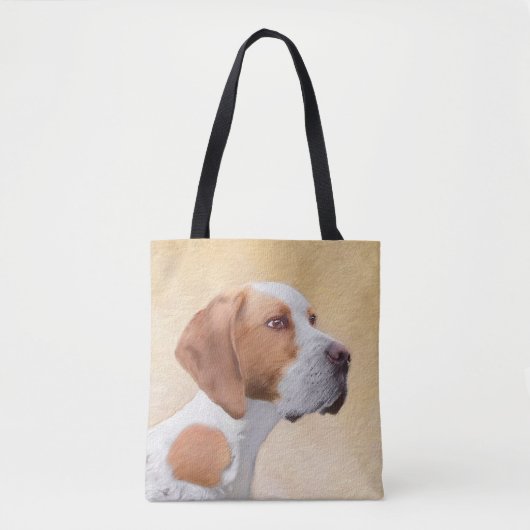 Pointer Schilderij - Mooie Originele Hond Kunst Tote Bag (Voorkant)