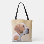 Pointer Schilderij - Mooie Originele Hond Kunst Tote Bag (Achterkant)