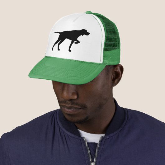 Pointer Silhouette Trucker Hat Trucker Pet (In situ)