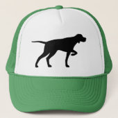 Pointer Silhouette Trucker Hat Trucker Pet (Voorkant)