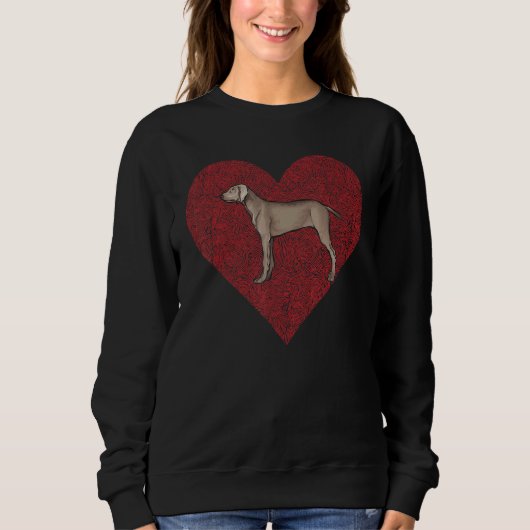 Pointer Valentijnsdag Hond Liefde Vingerafdruk Trui (Voorkant)