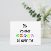 Pointer Walks Design Briefkaart (Staand voorkant)