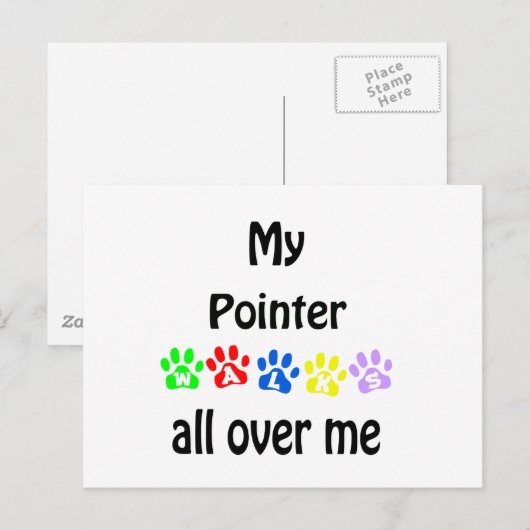 Pointer Walks Design Briefkaart (Voorkant / Achterkant)