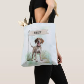 Pointer Watercolor Gepersonaliseerde Hond Tote Bag (Dichtbij)
