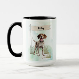 Pointer Watercolor Personalized Dog Mok