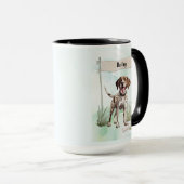 Pointer Watercolor Personalized Dog Mok (Voorkant rechts)