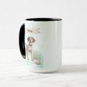 Pointer Watercolor Personalized Dog Mok (Voorkant links)