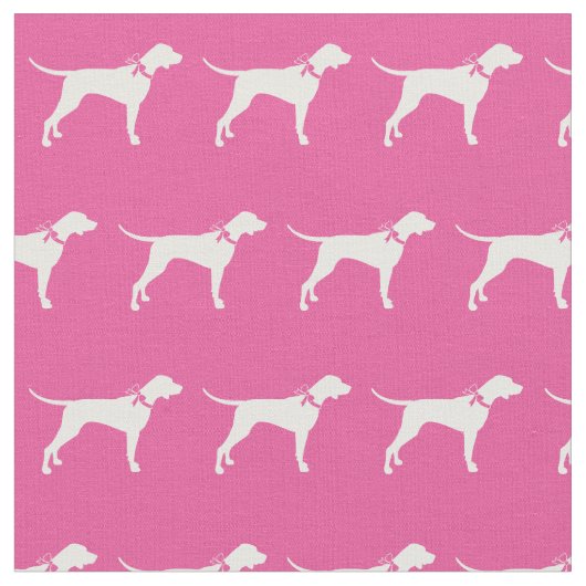Pointerhond Silhouet Huisdier Roze Stof (Close Up)