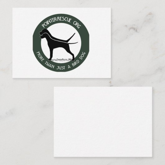 PointerRescue Org Flat Note Kaart Notitiekaartje (Voorkant / Achterkant)