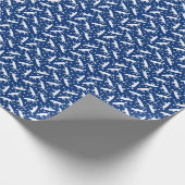 Pointers and Butterflies (Blue) Wrapping Paper Cadeaupapier (Hoek)