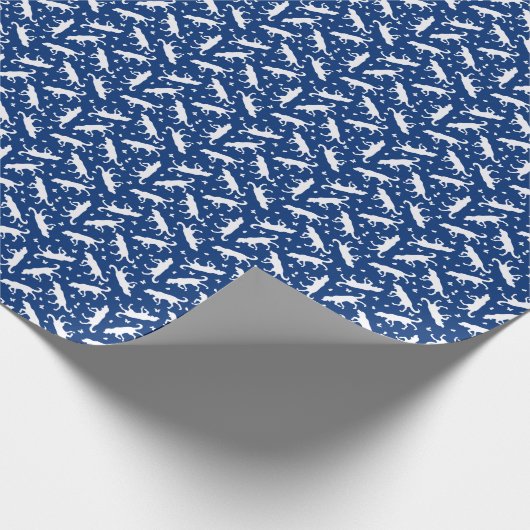 Pointers and Butterflies (Blue) Wrapping Paper Cadeaupapier (Hoek)