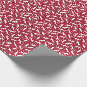 Pointers and Butterflies (Red() Wrapping Paper Cadeaupapier (Hoek)