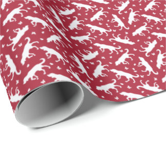 Pointers and Butterflies (Red() Wrapping Paper Cadeaupapier