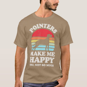 Pointers maken me een gelukkige Sunset Retro voor  T-shirt