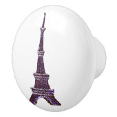 Pointillism Eiffel Tower keramische dragerknoppen Keramische Knop (Rechts)
