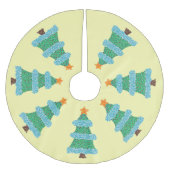 Pointillism Kerstbomen Boom Bot Kerstboom Rok (Voorkant)