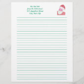 Pointillism Santa Claus kerstbriefterhead Briefhoofd Ontwerp (Voorkant)