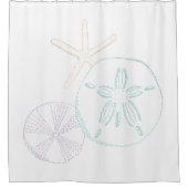 Pointillism Sea Shells Douchegordijn (Voorkant)
