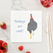 Pointillism Turkeys zijn Cool Thanksgiving Napkins Servet (Insitu)