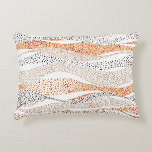 Pointillism Wavy Polka: Schattige Doodle Textiel Accent Kussen