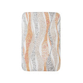 Pointillism Wavy Polka: Schattige Doodle Textiel Badmat (Voorkant Verticaal)