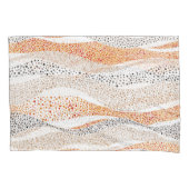 Pointillism Wavy Polka: Schattige Doodle Textiel Kussensloop (Voorkant)