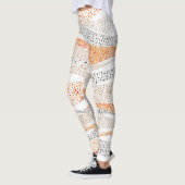 Pointillism Wavy Polka: Schattige Doodle Textiel Leggings (Links)