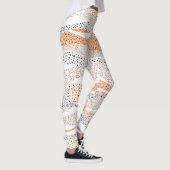 Pointillism Wavy Polka: Schattige Doodle Textiel Leggings (Rechts)