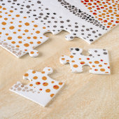 Pointillism Wavy Polka: Schattige Doodle Textiel Legpuzzel (Zijkant)